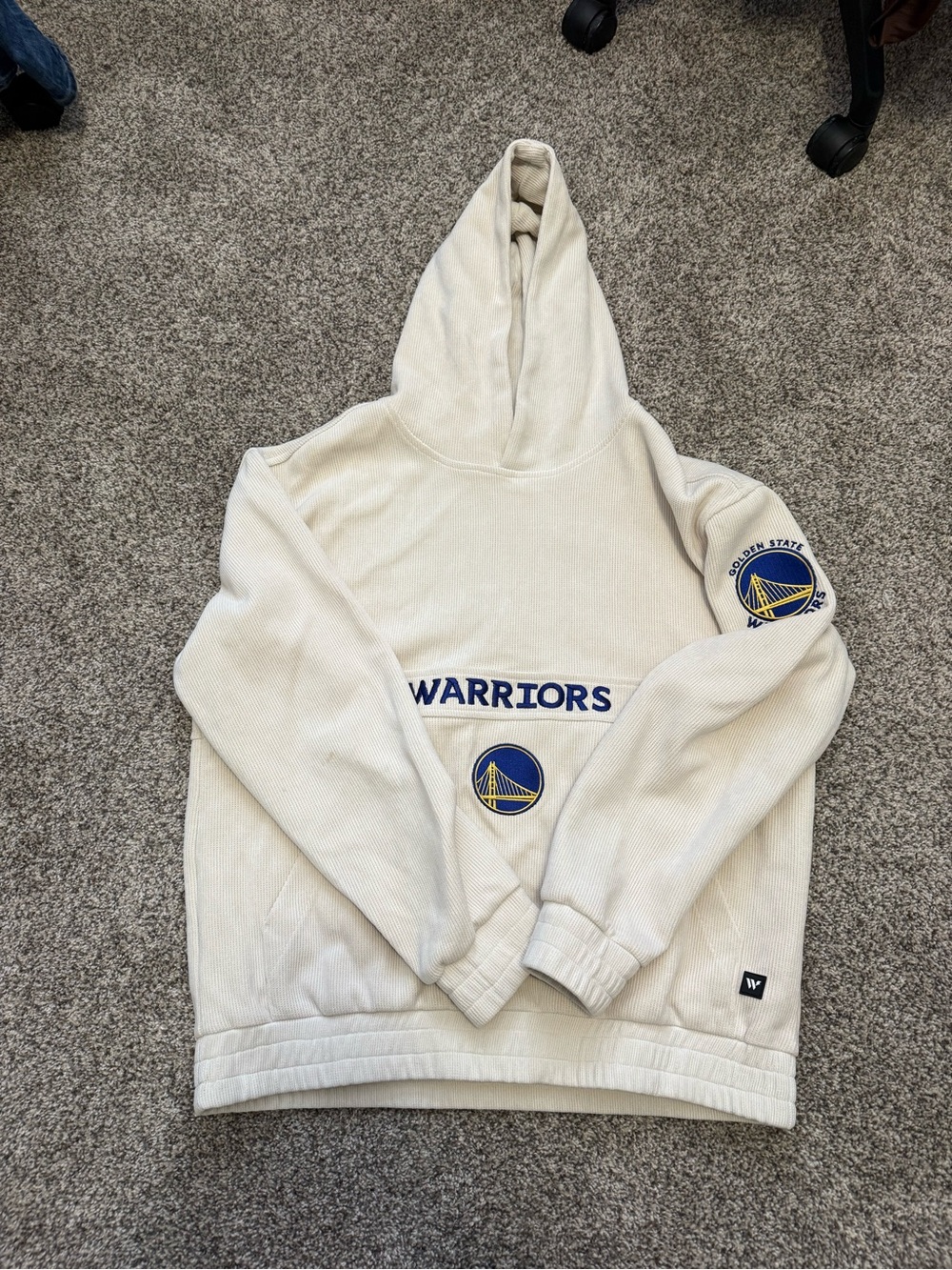 Golden State Warriors Cream Pullover Hoodie Sweatshirt